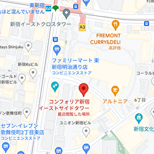 コンフォリア新宿イーストサイドタワー,マップ